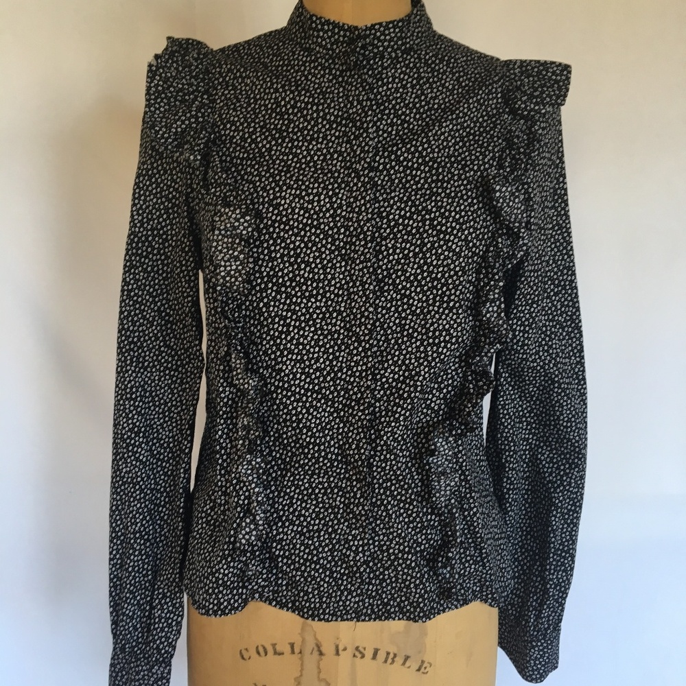 HM H&M western ruffle shirt